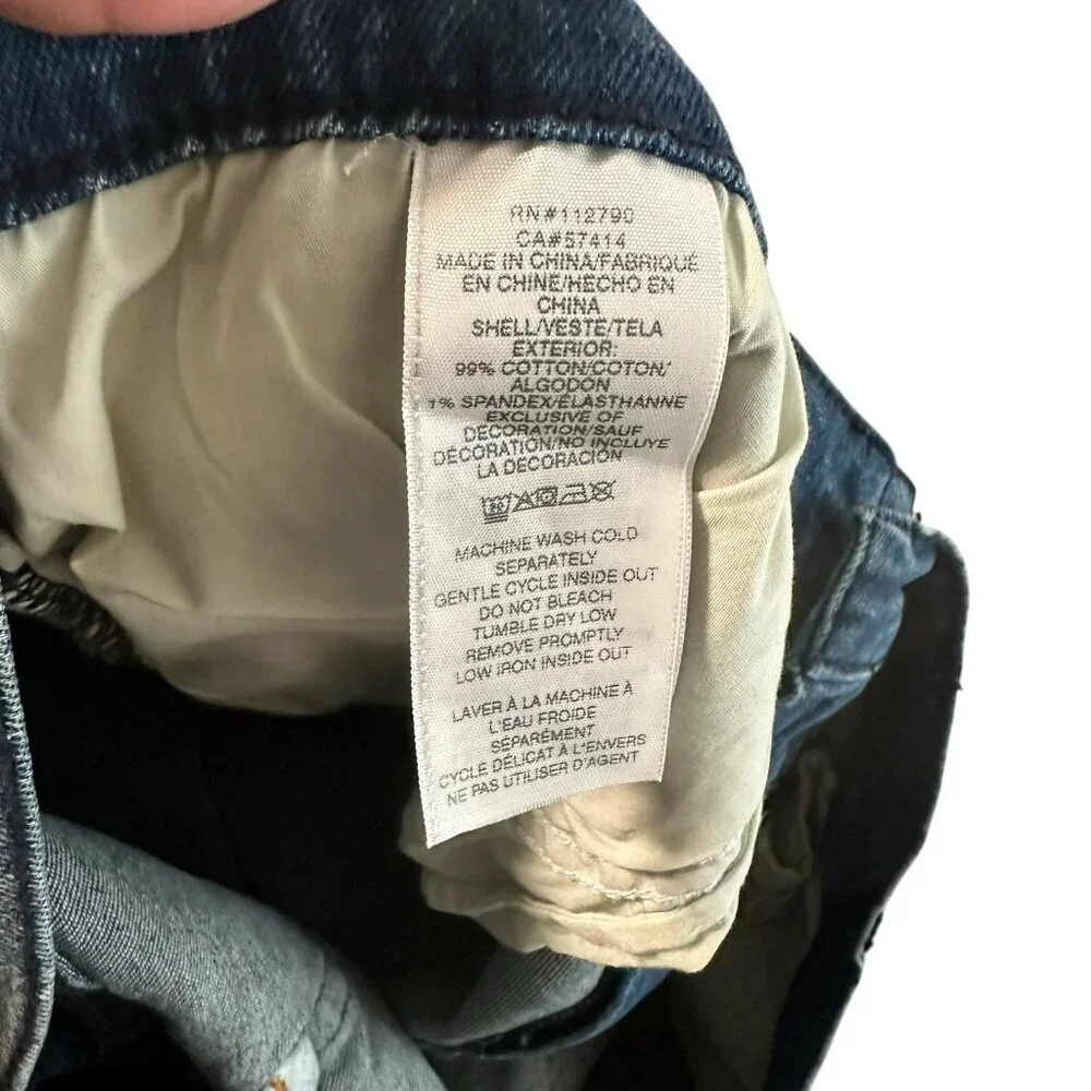 True Religion Mens 42x34 Rocco Relaxed Skinny Denim Blue Jeans Retail $219